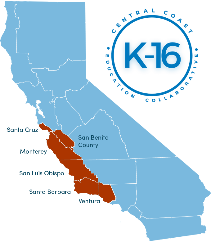 Map of Central CA with K-16 Collab