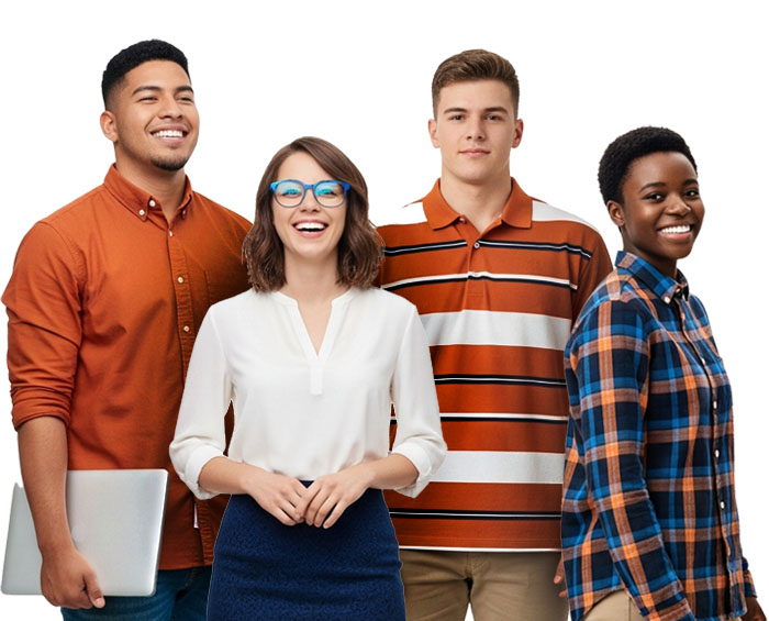 young people standing together